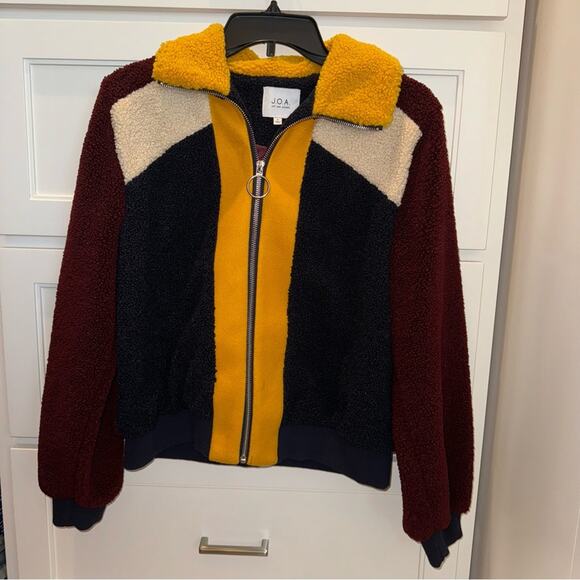 J.O.A. Multi Contrast Teddybear Jacket Medium - Picture 3 of 7